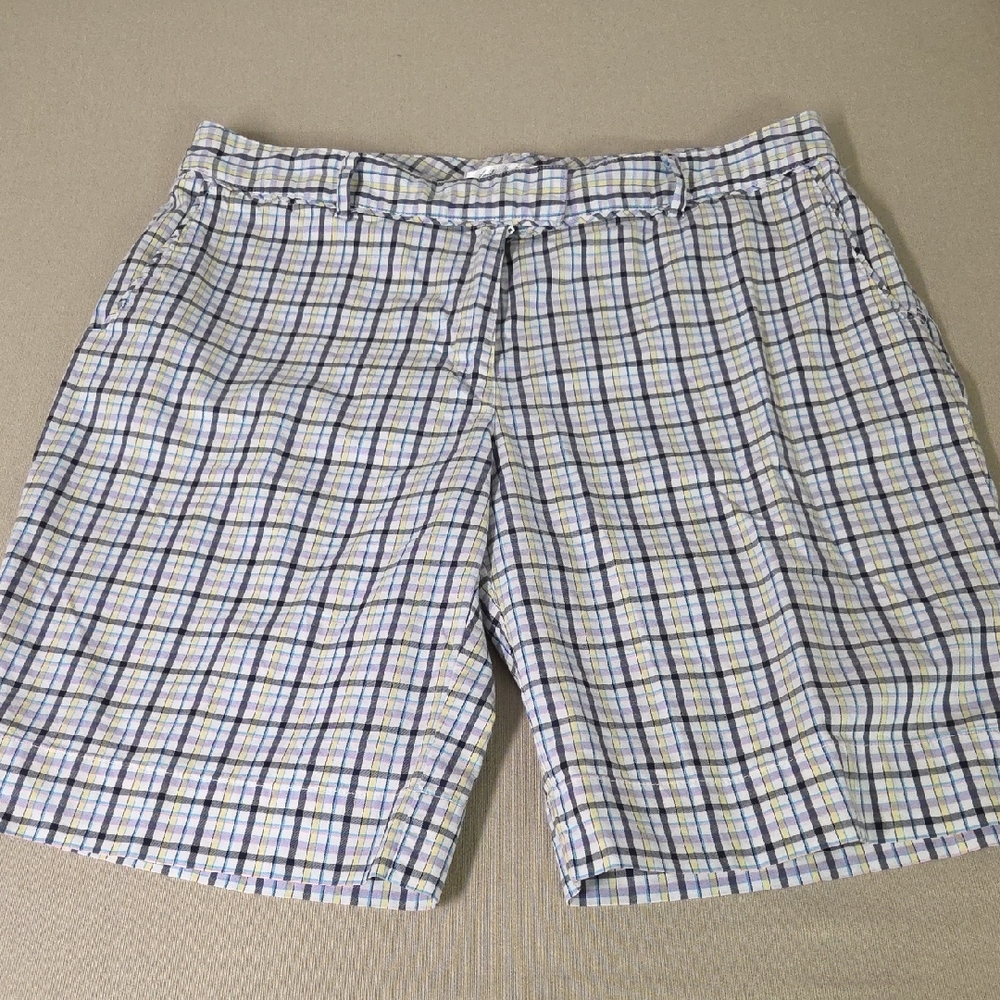 Lady Hagen  Checkered Shorts - Blue, White, and Purple Size 10